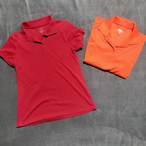 Two collared women's shirts